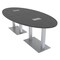 Skutchi Designs 45 in W, 96 in L, 29 in H, Engineered Wood Top, Grey HAR-OVL-46x93-DOU-ELEC-ASIANNIGHT - alternate 1